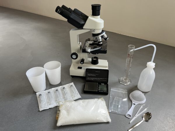 Professionele trinoculaire microscoop en mestonderzoekpakket